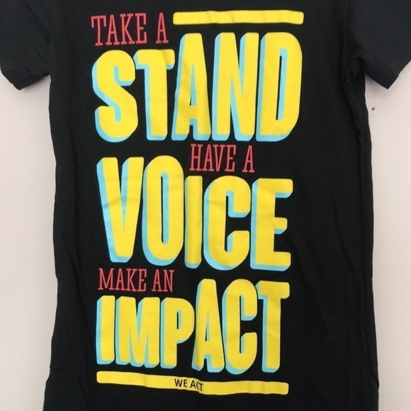 Nwt Me to We Take a stand have a voice make an impact graphic t shirt Small - Picture 3 of 11